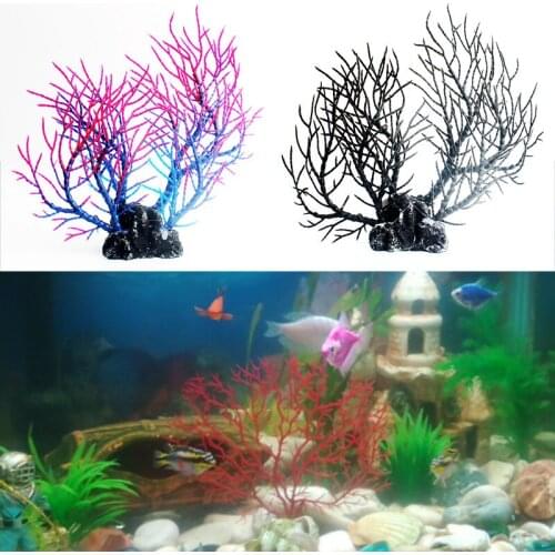 Tree Shape Resin Coral Aquarium Decoration Fishing Fish Tank Landscaping Decor Sea Iron Tree Plastic Coral Aquarium Decor Plants