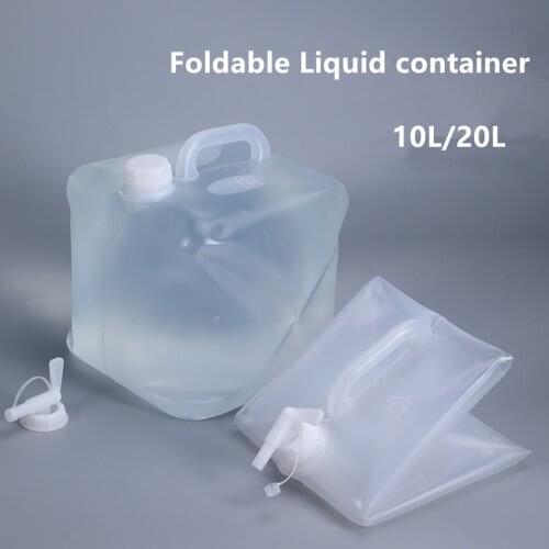High Quality 10L,20L Collapsible Water Buckets with lid and tap for Outdoor Hiking Reusable Portable Folding container