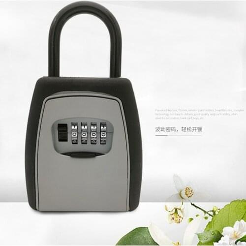 Key Storage Lock Box Safe Box Keys Storage Box Padlock Use Password Lock Alloy Material Keys Hook Security Organizer Boxes