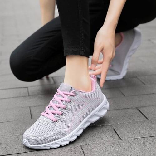 Women Woven Mesh Sneakers Breathable Athletic Running Shoes Ladies MD Outdoor Sport Fashion Comfortable Casual Walking