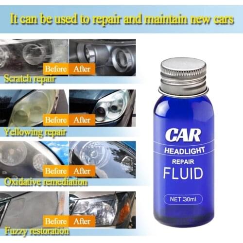 30ML Car Headlight Retreading Agent Maintenance Clean Spray Polish Repair Fluid Headlight Polishing Anti-scratch Liquid