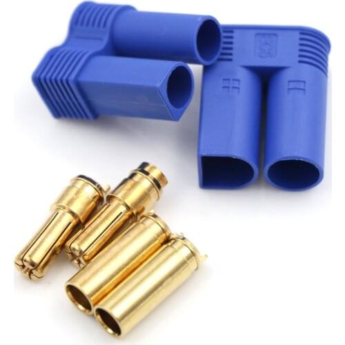 1 Set 5.0mm RC EC5 Banana Bullet Plug Male Female Connector Gold