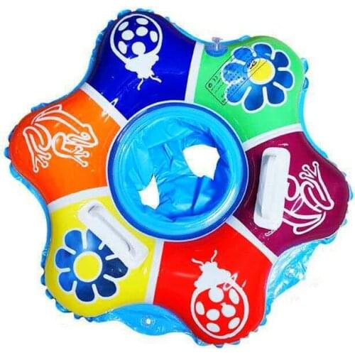 1pc Kids Swimming Ring Durable Inflatable Float Swimming Pool Ring Double Leak-proof Train Safety Water Toy Pool Accessories