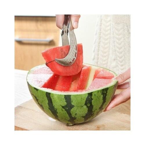 1PCS High Quality Stainless Steel Watermelon Slicer Fruit Knife Quick Slicer Kitchen Cutting Tool kitchen accessories WF107