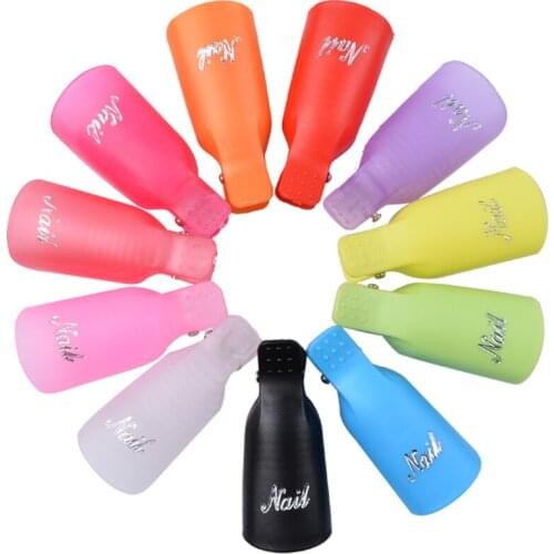 10Pcs/Bag Fingernail Removal Soak Off Clips Wrap Cleaner Caps Clip 11 Colors Gel Nail Polish Remover Clips