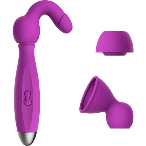 10 Speed with 3 Head Cap Vaginal G-spot Massager AV Stick Vibrator Sex Toys for Women Magic Wand Clitoris Stimulation