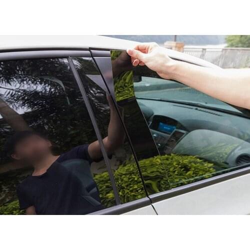 8pcs for Chevrolet TRAX 2014-2017 Window trim Central column Decoration Black mirror