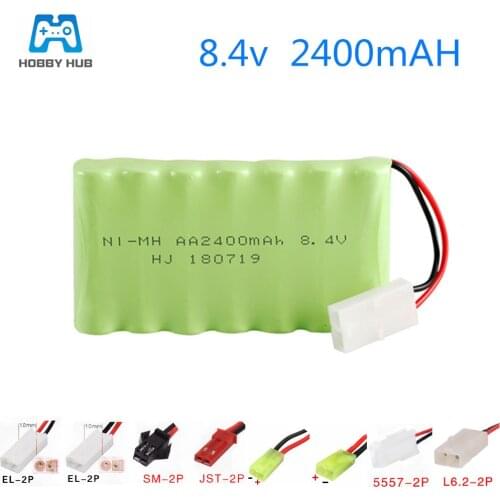 8.4V 2400mah AA nimh rechargeable battery for RC car boat guns lighting remote control toys electric toys 8.4 v 2400 mah battery