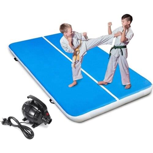 Free Shipping Pump Taekwondo Bouncing Mat 1-2M Mini Size Air Track Floor Trampoline For Home Use Cheerleading/Dance/Training