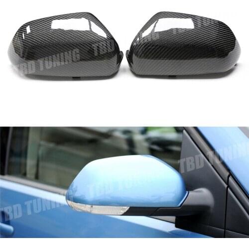 Carbon fiber Look Rear View Mirror Cover For Volkswagen VW Polo 2004 2005 2006 2007 2008 Carbon fiber Mirror Cover