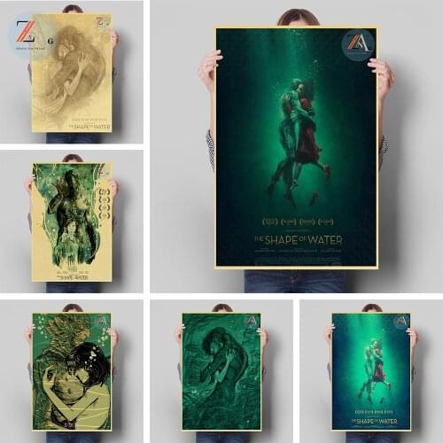 Water Shape Story Movie Retro Poster Modern Printed Canvas Home Decor Room Decoration Art Wall Sticker Picture