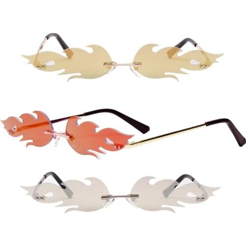 Men Fire Sunglasses Punk Wave Sun Glasses Shades Rave Gift