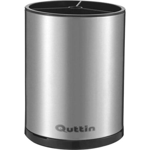 Pot for Kitchen Utensils Quttin Rotating Silver (16 x 20 cm)
