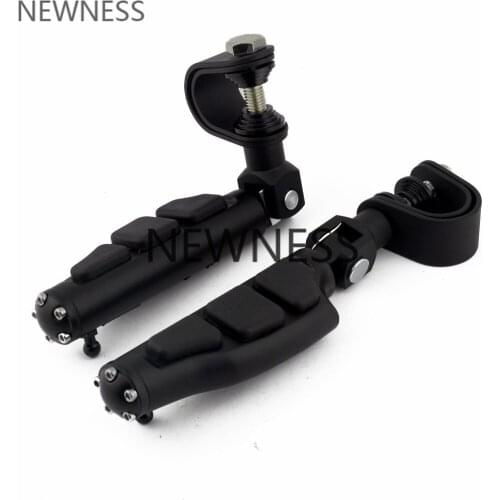 Motorcycle Highway Pegs for Harley Sportster Dyna Chopper Honda Yamaha 1.25" Engine Guard Foot Pegs Footrest Mount Clamp Kit