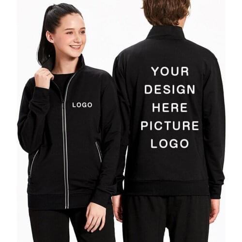 Custom Printed Picture LOGO Men Solid Sweatshirts Unisex Women Long Sleeve Jacket Work Clothes Autumn Winter Male Coat Luminous