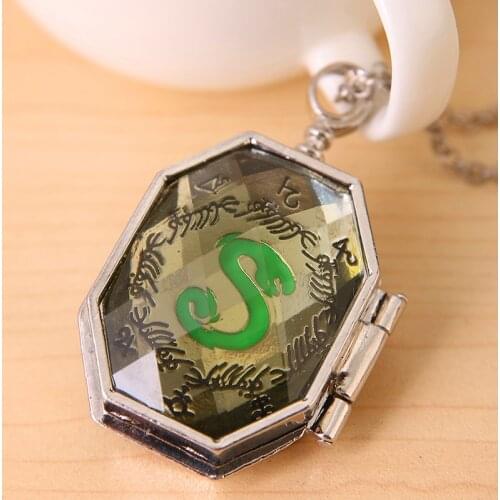 Initial Letter S Word Snake Locket Pendants for Women Men Openable Necklace Jewelry Movie Theme Amphisbaena Sign Jewelry Gift
