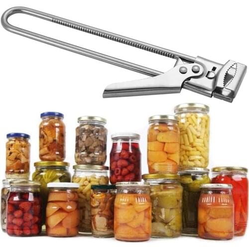 Kitchen Tools Jar Opener Multifunction Adjustable Stainless Steel Manual Can Opener Easy Opening Cans Lid Remover Bottle Opener