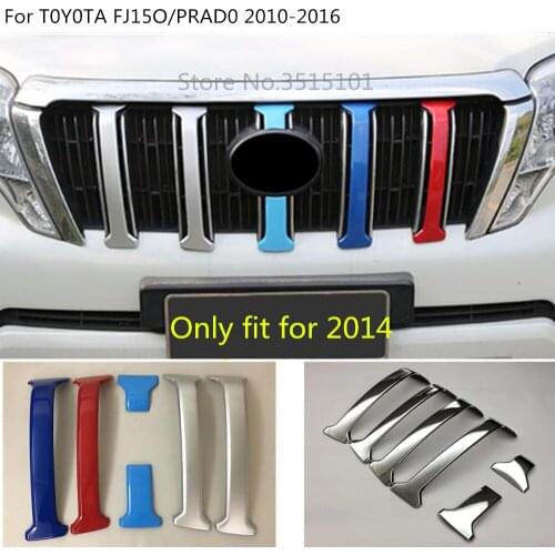 Car Body Protection Trim Front Up Racing Grid Grill Grille Frame For Toyota FJ150 / Prado 2010 2011 2012 2013 2014 2015 2016