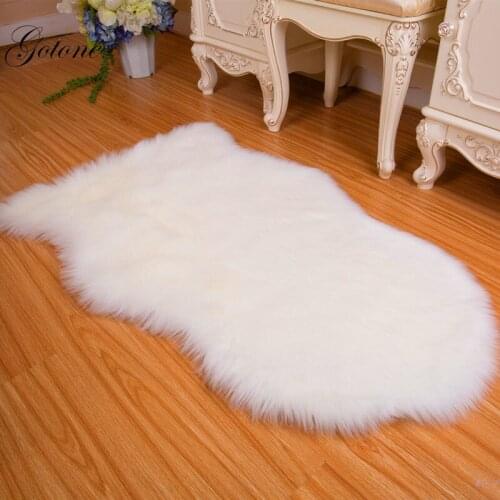 Plush Soft Faux Sheepskin Rug Super Fluffy Shaggy Silky Carpet Multicolor Faux Fur Area Rug for Bedroom Living room floor