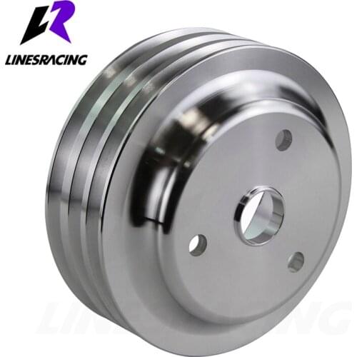 Fit for Small BlockChevy LWP Aluminum 3 Groove Crankshaft Pulley Long Water Pump For Small Block Chevy 350 Crank