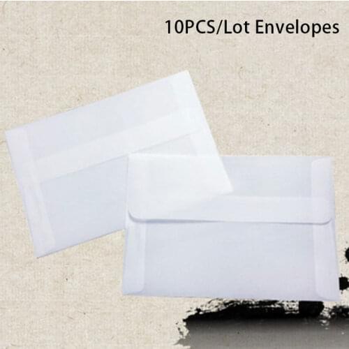 10PCS/Lot Semi-transparent Sulfuric Acid Paper Envelopes For DIY Postcard Card Storage Wedding Invitation Gift Packing Supplies
