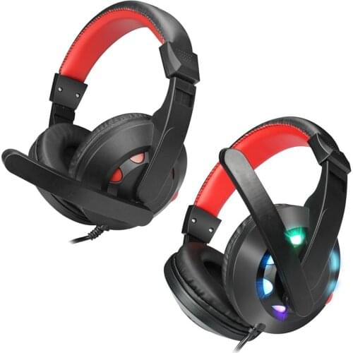 A65 3.5mm Wired Headset Stereo Deep Bass Microphone Music Gaming Headphone Wired Computer Game Headset Over-Ear Earphones Hot