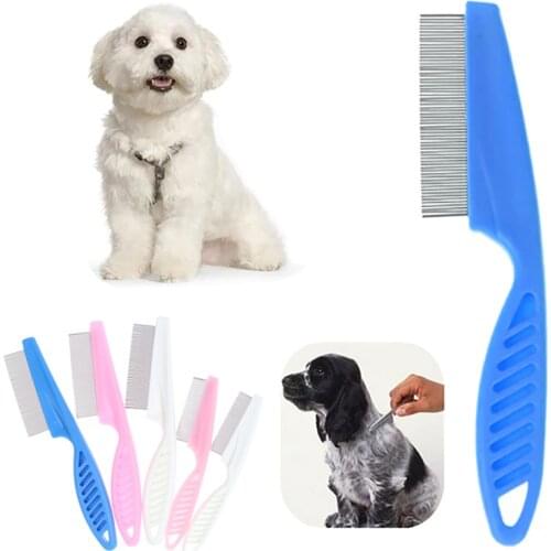 Stainless Steel Flea Comb For Cats Dogs Pet Care Comb Pet Animal Care Comb Deworming Brush Hair Fur Remove Grooming Tools