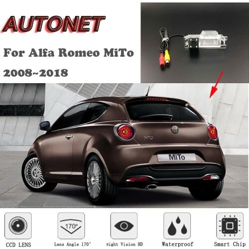 AUTONET HD Night Vision Backup Rear View camera For Alfa Romeo MiTo 2008~2018 NTSC For Tuning / CCD / RCA Standard