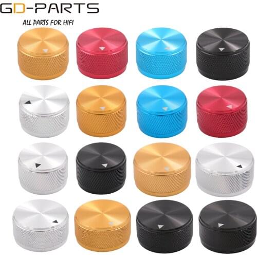 25mm 34mm Machined Full Aluminum Volume Potentiometer Pointer Knob 6mm Shaft Hole For Hifi Audio Guitar AMP Recorder CD DAC 1PC