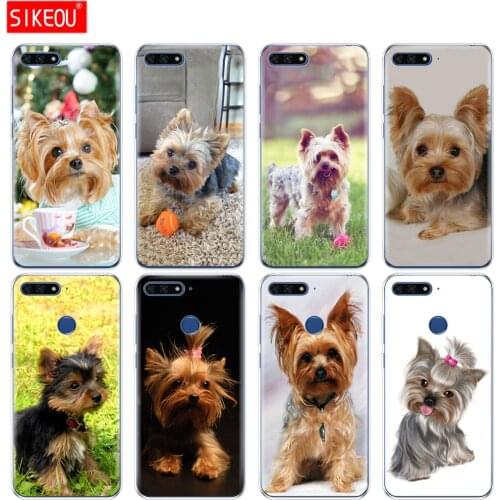 Silicone Cover Phone Case For Huawei Honor 7A PRO 7C Y5 Y6 Y7 Y9 2017 2018 Prime yorkshire terrier dog puppy
