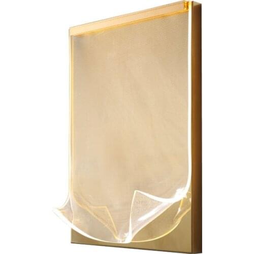 Modern Led Luxury Acrylic Wall Lamp, Minimalism Bedroom Bedside Wall Lights Living Room Mirror Hotel Decoration Indoor Lighting