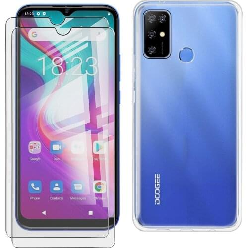 3-in-1 Glass+Silicone Cover For DOOGEE X96 PRO Case For DOOGEE X96 Tempered Glass Screen Protector For DOOGEE X96 Pro