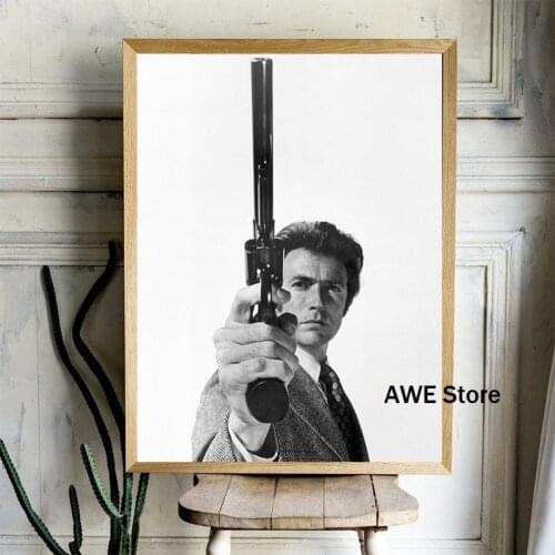 High quality Dirty Harry Magnum Poster Wall Art Pictures for Living Room Home Decor Canvas Painting