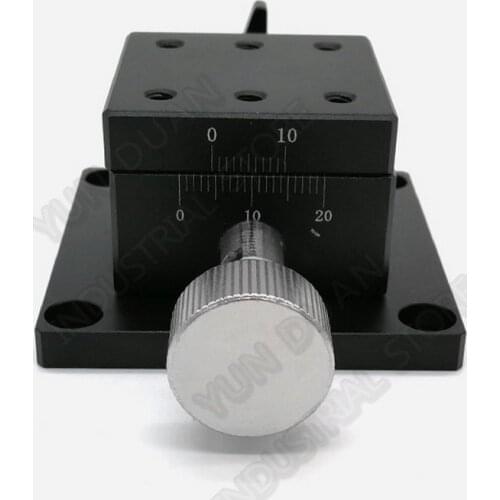 X Axis 40*40mm Manual Displacement Trimming Platform Dovetail Groove Guide Linear Stage Rack Pinion Fine Tuning Sliding Table