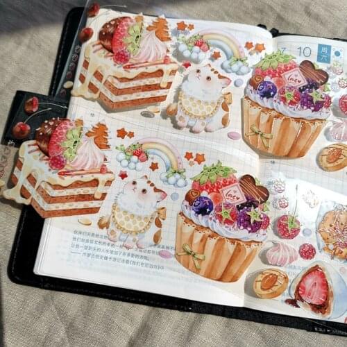 1 Loop Ice Crystal Pet Icecream Cake Washi Tape Dessert Collage