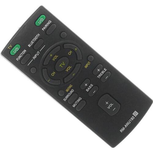 Remote Control Black Replace With Bluetooth Button For RM-ANU191 Sony Soundbar