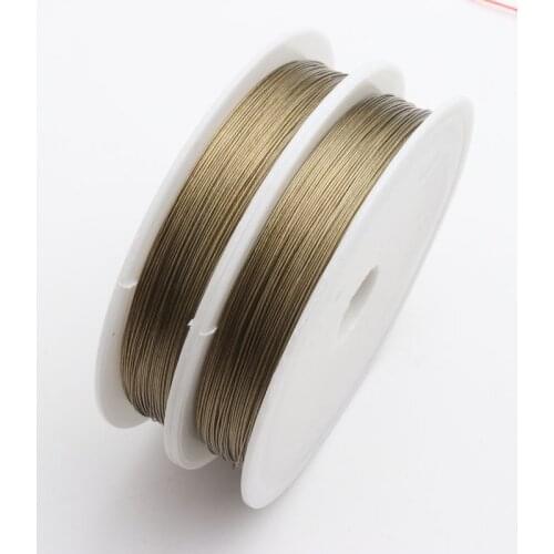 0.8mm Silver Gold Stainless Stell 1 roll Steel String Thread Wire For Necklace Bracelet Wireband Chain Jewelry Making Hand Made