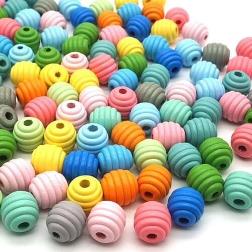 100pcs/lot Mix Color 20mm Hole5mm Screw Thread Sheep Heart Wood Beads DIY Jewelry Accessories Loose Wooden Bead Wholesale
