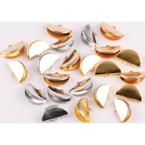 25pcs diy jewelry accessories handmade materials fan clip clip line earrings webbing round tassel clip