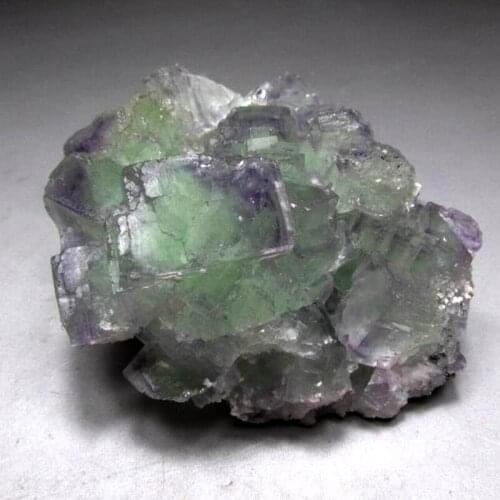 281g Green Fluorite Cluster w/ Purple Edge - crystals and stones healing Mineral specimen Home Decor feng shui decoration