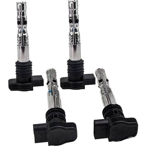 4pc Ignition Coil Spark Set 06A905115 For AUDI TT A4 Quattro VW 01-06 UF411 Module for Seat Ibiza MKIII 1.8T 20VCupra 06B905115G