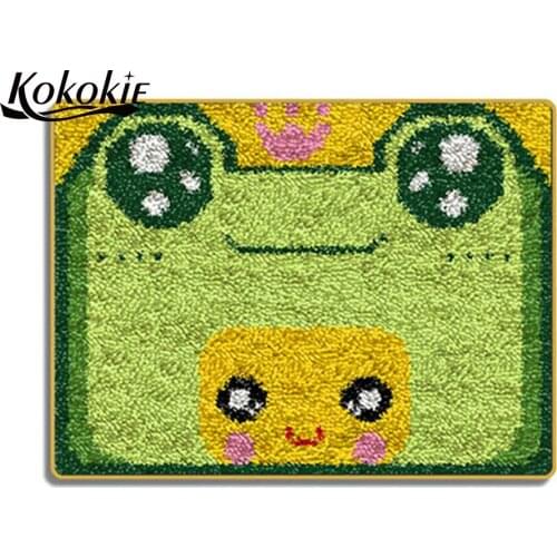Diy tapijt latch hook rug cartoon printing vloerklee Foamiran for crafts cushion embroidery needlework kit accessories