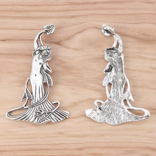 10pcs Tibetan Silver Large Goddess Venus Charms Pendants Beads for Jewellery Making Findings