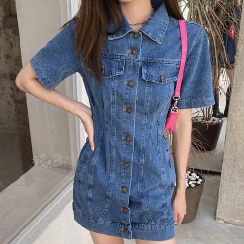 HziriP Fashion Denim Dresses