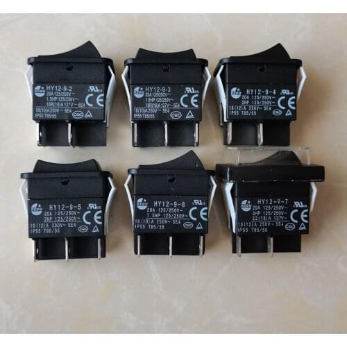 KEDU HY12-9 Series Rocker Switch Push Button Switches for Household Electrical Appliances and Similar Device,125/250V 20A