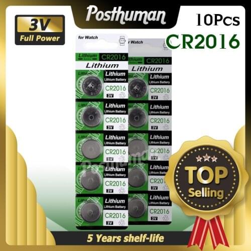 10pcs CR2016 Lithium Battery 3v Watch Bateria Replace BR2016 DL2016 LM2016 KCR2016 ECR2016 Lithium Button Coin Cells For Watch