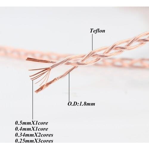 5M 3Cu OCC Copper Wire PTFE Copper RCA Cable hifi audio interconnect cable wire audio video extend hifi single wire