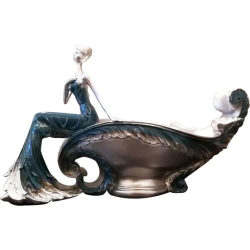 [MGT]European creative character resin statue key sundries tray home living room office storage decoration gift