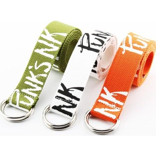 2020 Fashionable English Printing Womens Belt Young Students Wild Trend Jeans Waistbelt Comfortable Casual Mens Womens Belts