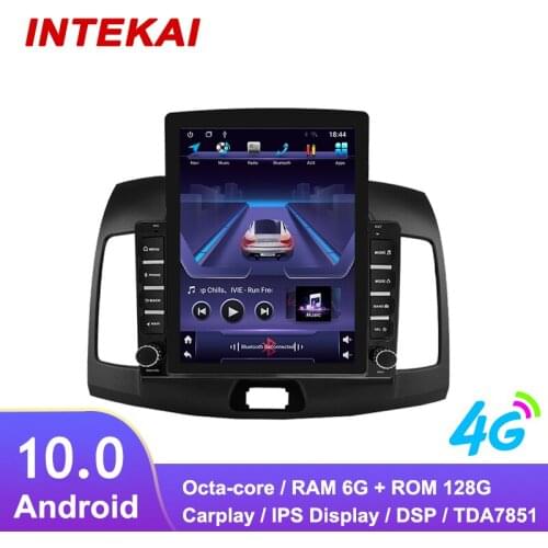 9.7" Vertical Style Tesla Screen Android 10.0 Car Radio GPS Navigation multimedia player for HYUNDAI Elantra 2007 2011